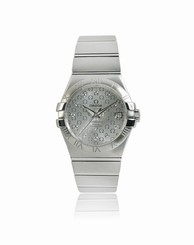 Omega Watches : 123.10.35.20.52.002 35mm Automatic Co-Axial Silver Dial Stainless Steel Case, Diamonds On Hour Indices With Stainless Steel Bracelet Men Watch