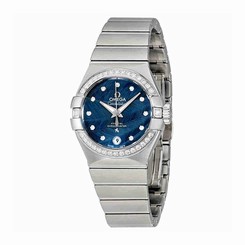 Omega Watches : 123.15.27.20.53.001 Blue Lacquered Dial Fixed Band Men Watch