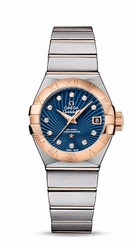 Omega Watches : 123.20.27.20.53.001 Automatic Diamond Hour Indexes Dial Date 18k Rose Gold and Stainless Steel Women Watch