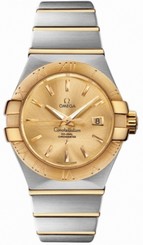 Omega Watches : 123.20.31.20.08.001 31mm Automatic Brushed Chronometer Yellow Gold Dial And Case With Yellow Gold And Stainless Steel Bracelet Women Watch