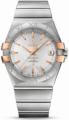 Omega Watches : 123.20.35.20.02.003 Automatic Chronometer Date 18k Rose Gold and Stainless Steel Case Stainless Steel Bracelet Men Watch