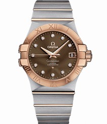 Omega Watches : 123.20.35.20.63.001 35mm Automatic Chronometer Brown Dial Rose Gold Case With Rose Gold And Stainless Steel Bracelet Men Watch