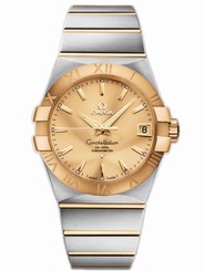 Omega Watches : 123.20.38.21.08.001 38mm Automatic Chronometer Yellow Gold Dial And Case With Yellow Gold And Stainless Steel Bracelet Men Watch