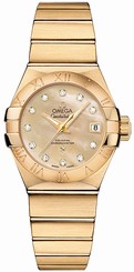 Omega Watches : 123.50.27.20.57.002 Automatic Diamond Hour Indexes Date Dial 18k Yellow Gold Women Watch