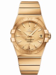 Omega Watches : 123.50.38.21.08.001 38mm Automatic Chronometer Champagne Gold Dial Yellow Gold Case With Yellow Gold And Bracelet Men Watch