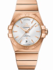 Omega Watches : 123.50.38.22.02.001 38mm Automatic Chronometer Day-Date Silver Dial Rose Gold Case With Rose Gold Bracelet Men Watch