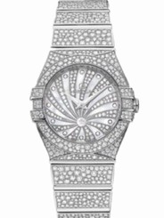 Omega Watches : 123.55.24.60.55.010 Quartz Diamonds Hour Markers Women Watch