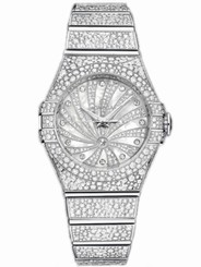 Omega Watches : 123.55.31.20.55.007 31mm Automatic Constellation Luxury Edition White Mother Of Pearl Dial White Gold Case, Diamonds With White Gold Bracelet Women Watch