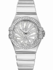 Omega Watches : 123.55.31.20.55.011 31mm Automatic Constellation Luxury Edition White Mother Of Pearl Dial White Gold Case, Diamonds With White Gold Bracelet Women Watch