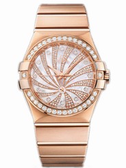 Omega Watches : 123.55.35.20.55.002 35mm Automatic Constellation Luxury Edition White Mother Of Pearl Dial Rose Gold Case, Diamonds With Rose Gold Bracelet Women Watch