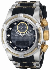 Invicta Watches : 12490 Quartz Analog Digital Black Polyurethane Men Watch
