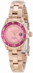 Invicta Watches : 12529 Pale Pink Dial Luminous Women Watch