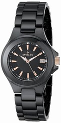 Invicta Watches : 12543 Black Dial Ceramic Band Women Watch