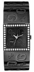 Guess Watches : 12544L1 Quartz Analog Crystal Bezel Black Stainless Steel Women Watch