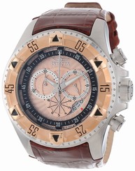 Invicta Watches : 12694 Quartz Chronograph Date Brown Leather Men Watch