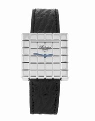 Chopard Watches : 127407-1001 Quartz Silver Dial 18ct White Gold Case Black Leather Women Watch