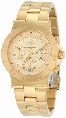 Invicta Watches : 1276 Gold Dial Gold Plated Men Watch