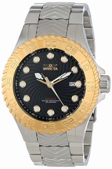 Invicta Watches : 12923 Black Dial Stainless Steel Men Watch