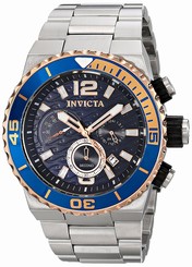 Invicta Watches : 12996 Blue Dial Stainless Steel Band Men Watch