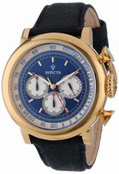 Invicta Watches : 13057 Blue Dial Blue Genuine Leather Men Watch