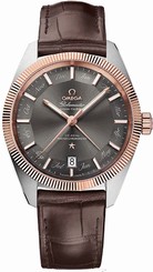 Omega Watches : 130.23.41.22.06.001 Grey Dial Crocodile Leather Band Men Watch