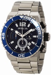 Invicta Watches : 1342 Blue Dial Stainless Steel Band Men Watch