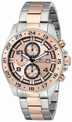 Invicta Watches : 13868 Rose Gold Dial Luminescent Hands Stopwatch Men Watch