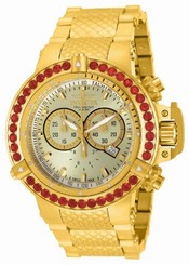 Invicta Watches : 14760 Champagne Dial Gold-plated Stainless-steel Band Men Watch