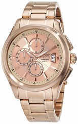Invicta Watches : 1485 Rose Gold Tone Dial 18k Rose Gold Plated Stainless Steel Men Watch