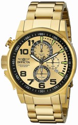 Invicta Watches : 14958 Gold And Black Quartz Men Watch