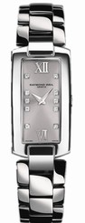 Raymond Weil Watches : 1500-ST-00685 Quartz Diamonds On Dial Steel With Stainless Steel And Black Shantung Satin Bracelet Women Watch