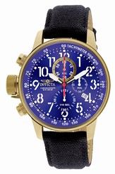 Invicta Watches : 1516 Quartz Chronograph Date Black Cloth Men Watch