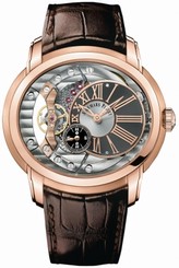 Audemars Piguet Watches : 15350OR.OO.D093CR.01 Automatic 18kt Rose Gold Grey Dial Brown Crocodile Leather Band Men Watch