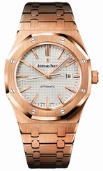 Audemars Piguet Watches : 15400OR.OO.1220OR.02 Automatic 18kt Rose Gold Silver Dial Brushed & Polished 18kt Rose Gold Band Men Watch