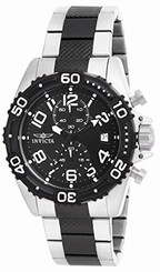 Invicta Watches : 15421 Black Dial Luminescent Hands Stopwatch Men Watch