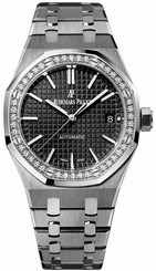 Audemars Piguet Watches : 15451ST.ZZ.1256ST.01 Automatic Stainless Steel Black Dial Brushed & Polished Stainless Steel Band Women Watch