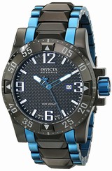 Invicta Watches : 15483 Black Carbob Fiber Quartz Men Watch