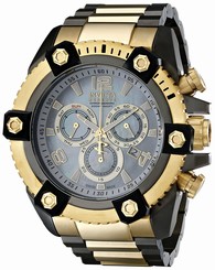 Invicta Watches : 15837 White Mother Of Pearl Dial 18kt. Gold Plated Stainless Steel Men Watch