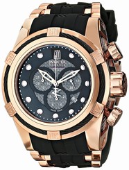 Invicta Watches : 16007BWB Carbon Fiber Dial 18kt. Gold Plated Stainless Steel Men Watch