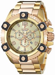Invicta Watches : 16027 Gold Dial Stainless Steel Band Men Watch