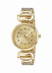 Invicta Watches : 16225 Gold Dial Stainless Steel Band Women Watch