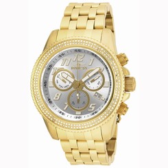 Invicta Watches : 16262 Silver Dial Fixed Gold-plated Band Men Watch