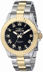 Invicta Watches : 16741 Black Dial Stainless Steel Band Men Watch
