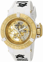 Invicta Watches : 16794 Gold Skeletal Automatic Women Watch