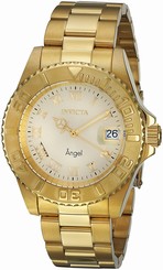 Invicta Watches : 16849 Champagne Dial Steel And 18k Gold Band Women Watch