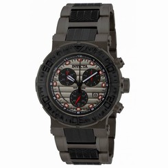 Invicta Watches : 16865 Grey Dial Uni-directional Rotating Black Rubber Covered Band Men Watch