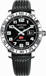 Chopard Watches : 168955-3001 Automatic Stainless Steel Black Dial Black Rubber Band Men Watch