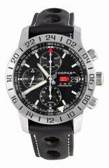 Chopard Watches : 168992-3001 Automatic Stainless Steel - Polished Black Dial Black Leather Band Men Watch
