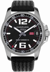 Chopard Watches : 168997-3005 Automatic Titanium Black Dial Black Rubber Band Men Watch