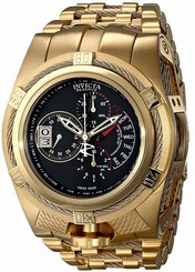 Invicta Watches : 16956 Black Dial Stainless Steel Plated Men Watch